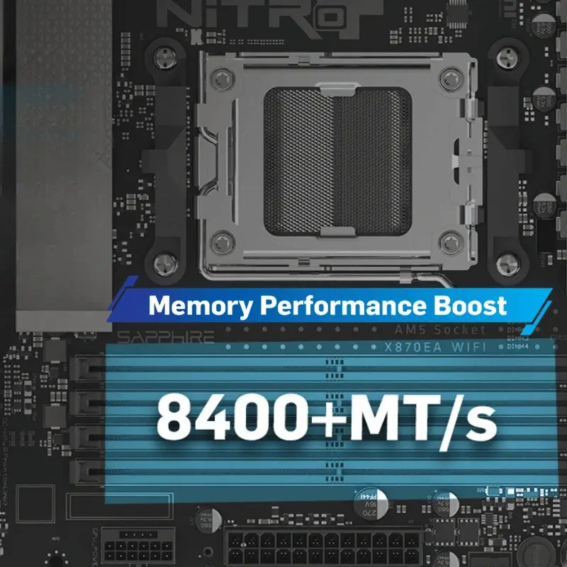 SAPPHIRE NITRO+ X870EA PhantomLink Edition Mainboard 23 DDR5 và PCIe 5.0