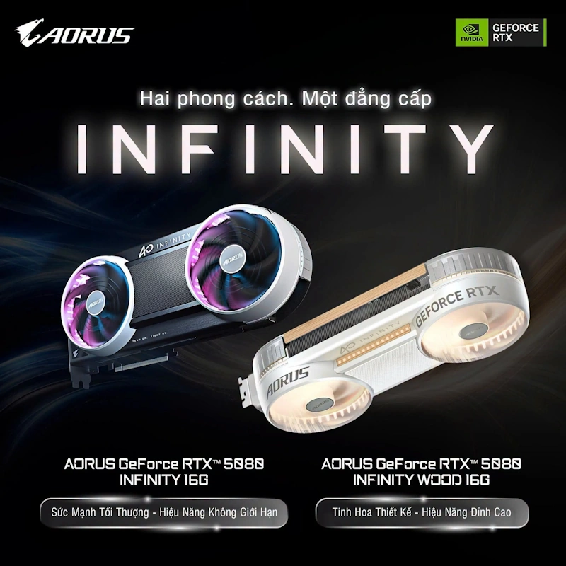 AORUS GeForce RTX 5080 INFINITY 16G - Phù hợp với những ai