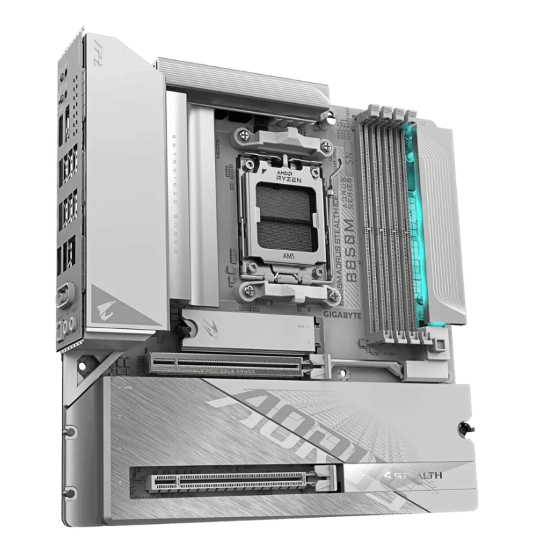 GIGABYTE B850M AORUS STEALTH ICE Mainboard 5 GIGABYTE B850M AORUS STEALTH ICE Mainboard - Ảnh 5