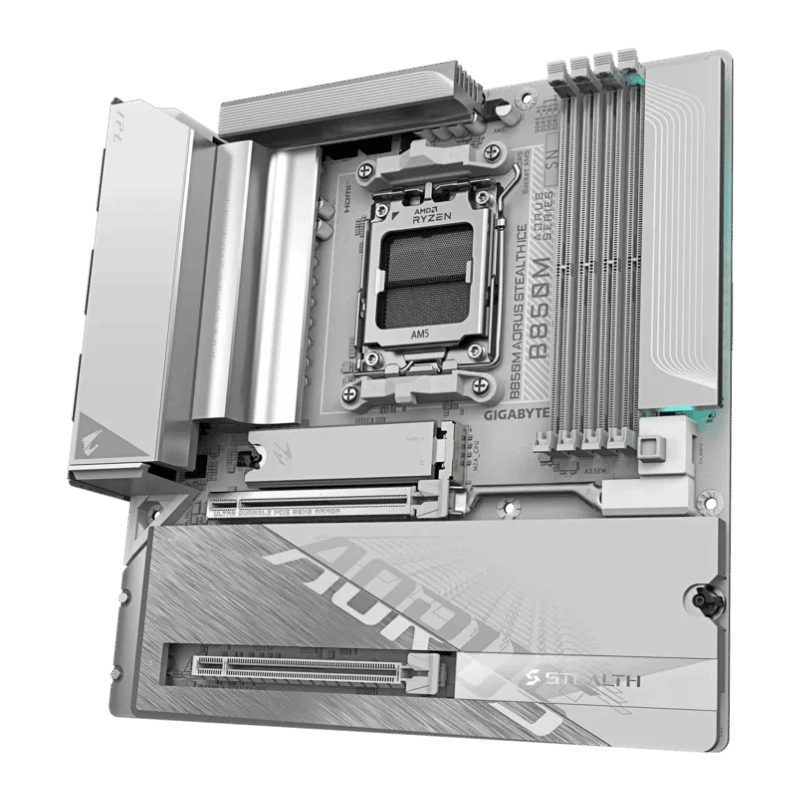 GIGABYTE B850M AORUS STEALTH ICE Mainboard 4 GIGABYTE B850M AORUS STEALTH ICE Mainboard - Ảnh 4