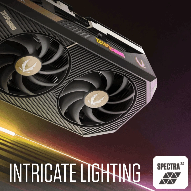 ZOTAC GAMING GeForce RTX 5080 SOLID CORE OC 16GB GDDR7 SPECTRA RGB Metal Backplate