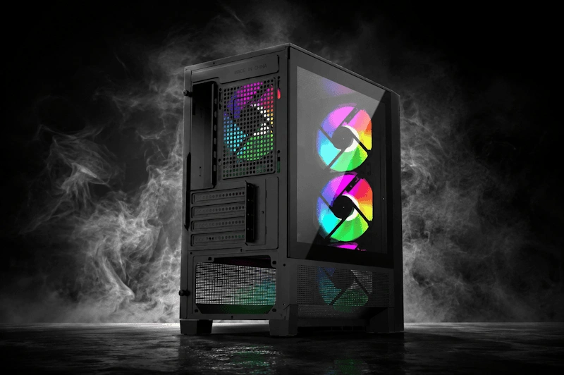 Trang bị sẵn 4 quạt RGB 120mm trên LinkTech Bahamut M 4F Black
