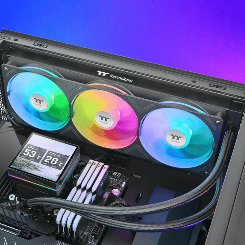 THERMALTAKE TH360 V3 Ultra – 360mm LCD 3.95" ARGB Sync AIO Liquid CPU Cooler 35 THERMALTAKE TH360 V3 Ultra Lighting Effects ARGB