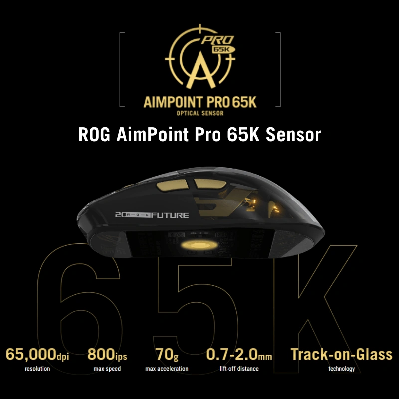 ASUS ROG Harpe II Extreme Edition 20 Wireless Gaming Mouse 31 ASUS ROG Harpe II Extreme Edition 20 Cảm Biến AimPoint Pro 65K
