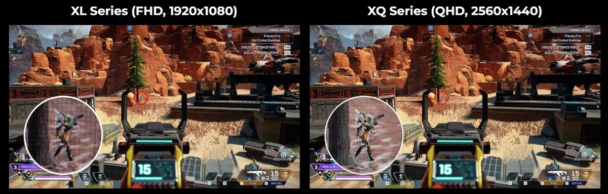 BenQ ZOWIE XQ2566X Gaming Monitor - 24.1" , QHD (2560 × 1440), Fast TN, 360Hz, DyAc 3 20 Tối ưu tầm nhìn game Apex Legends trên ZOWIE XQ2566X