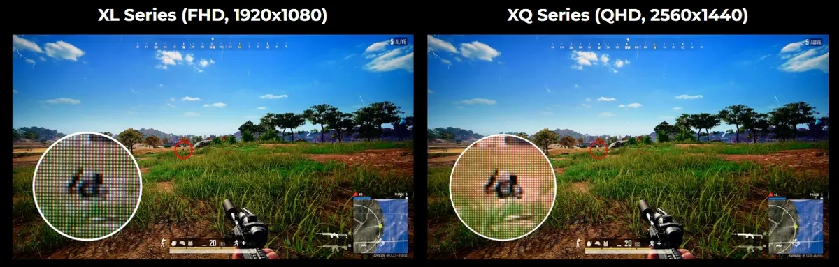 BenQ ZOWIE XQ2566X Gaming Monitor - 24.1" , QHD (2560 × 1440), Fast TN, 360Hz, DyAc 3 19 Tối ưu tầm nhìn game PUBG trên ZOWIE XQ2566X